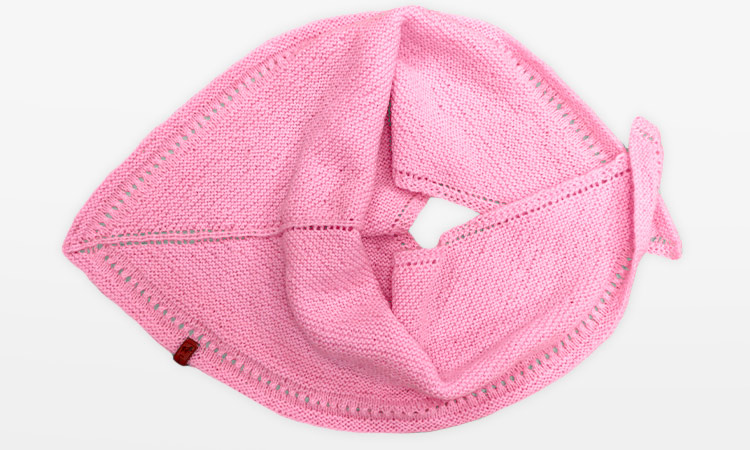 Patron châle triangulaire au tricot
